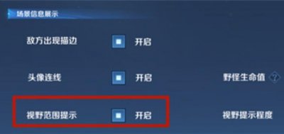 ​王者荣耀视野范围提示功能是什么