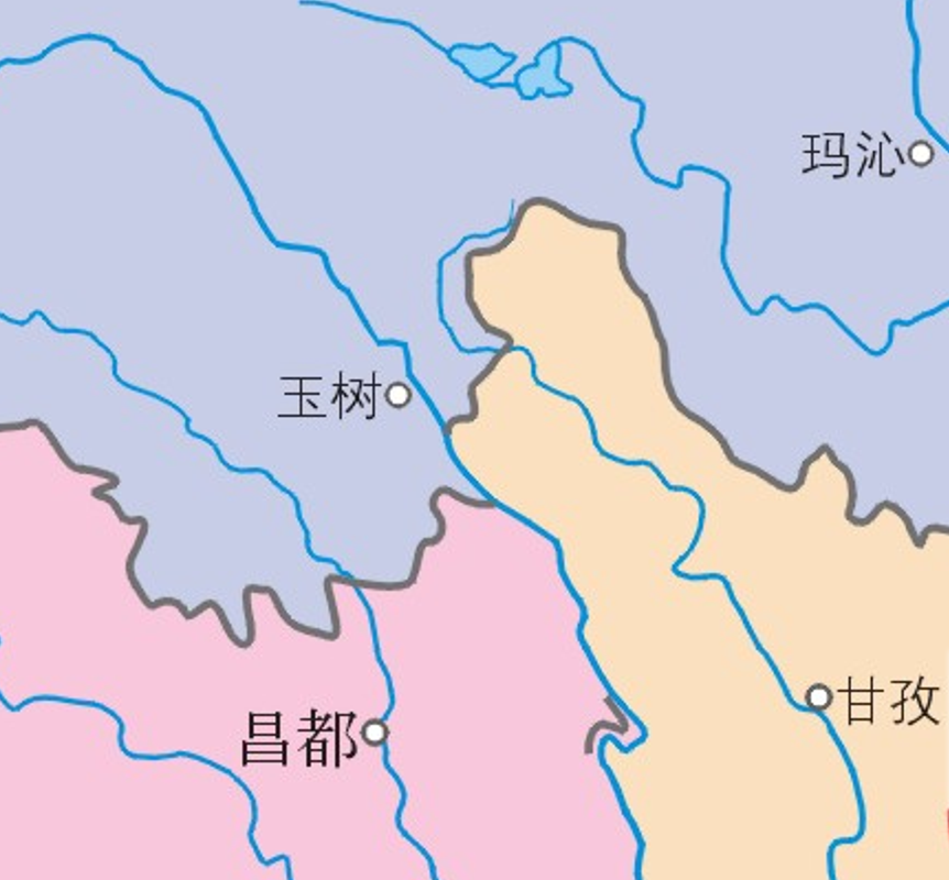 长江流域地图路线全图（长江，先流经西藏还是四川？）