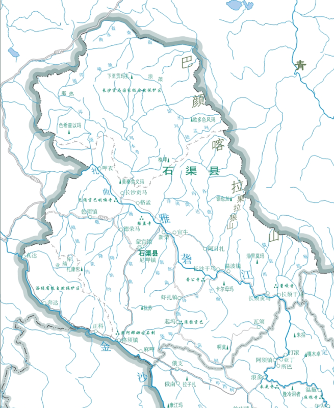 长江流域地图路线全图（长江，先流经西藏还是四川？）
