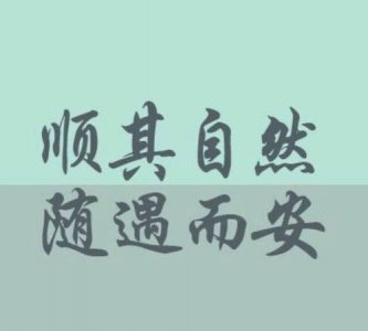 ​顺其自然是什么意思，所以顺其自然，因为心无所恃，所以随遇而安，是什么意思