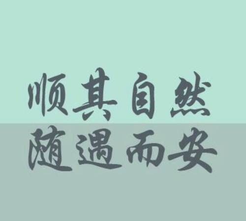 所以顺其自然，因为心无所恃，所以随遇而安，是什么意思意