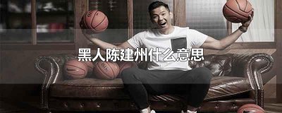 ​黑人陈建州什么意思