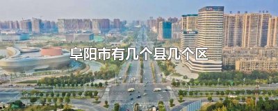 ​阜阳市有几个县几个区