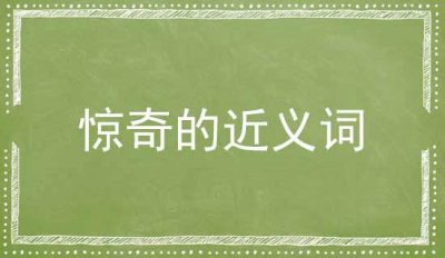 ​惊奇的近义词是什么?（惊奇的意思）