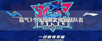 ​霸气3个字母英文缩写战队名