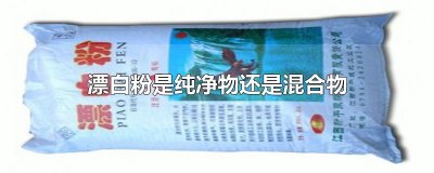 ​漂白粉是纯净物还是混合物