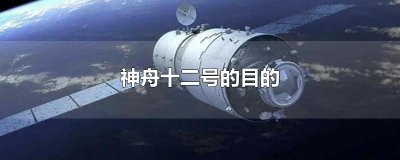 ​神舟十二号的目的