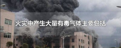 ​火灾中产生大量有毒气体主要包括供氧不足的是哪种气体 火灾中产生大量有毒气体