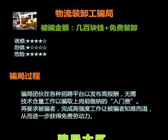 「骗局大区」物流装卸工骗局