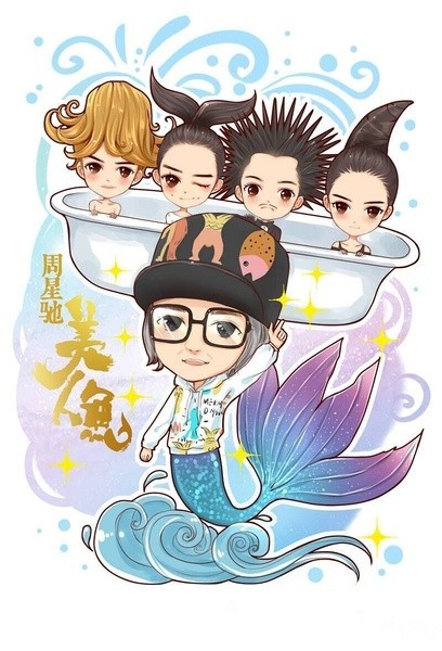 周星驰《美人鱼》最全海报，每张美到哭，都见过吗？