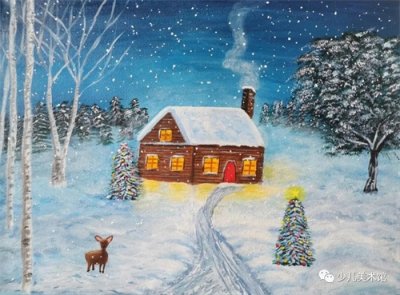 ​2021 冬季·一学就会——41个简单漂亮的冬季主题创意儿童画